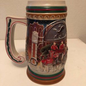 1997 Budweiser Holiday Stein - Home for the Holidays (Preowned, very good cond.)